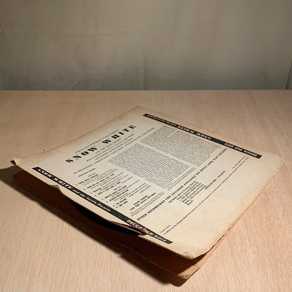 Vintage 40s Snow White & The Seven Dwarfs Decca Vinyl Record Walt Disney defects - Picture 7 of 17